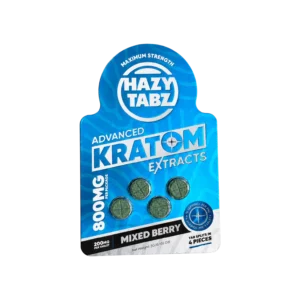 Hazy Tabz Kratom Extract Tablets Mixed Berry 800mg-4ct (200mg/tab)