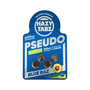 Hazy Tabz Pseudo Tablets Blue Raz 400mg-4ct (100mg/tab)